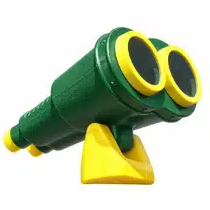 Juegos infantiles y equipamiento para binoculares verdes para juegos infantiles fabricados bajo norma EN 1176 en México - Playout Kids
