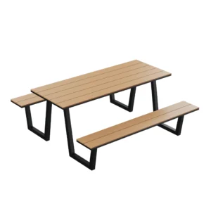 MESAS PLASTICAS MADERA PICNIC