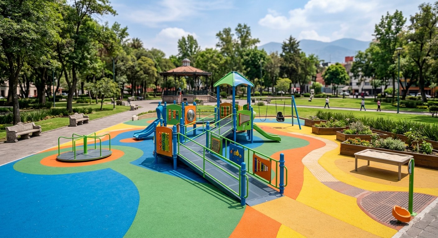 ¿Cómo diseñar un parque infantil para niños con discapacidad?