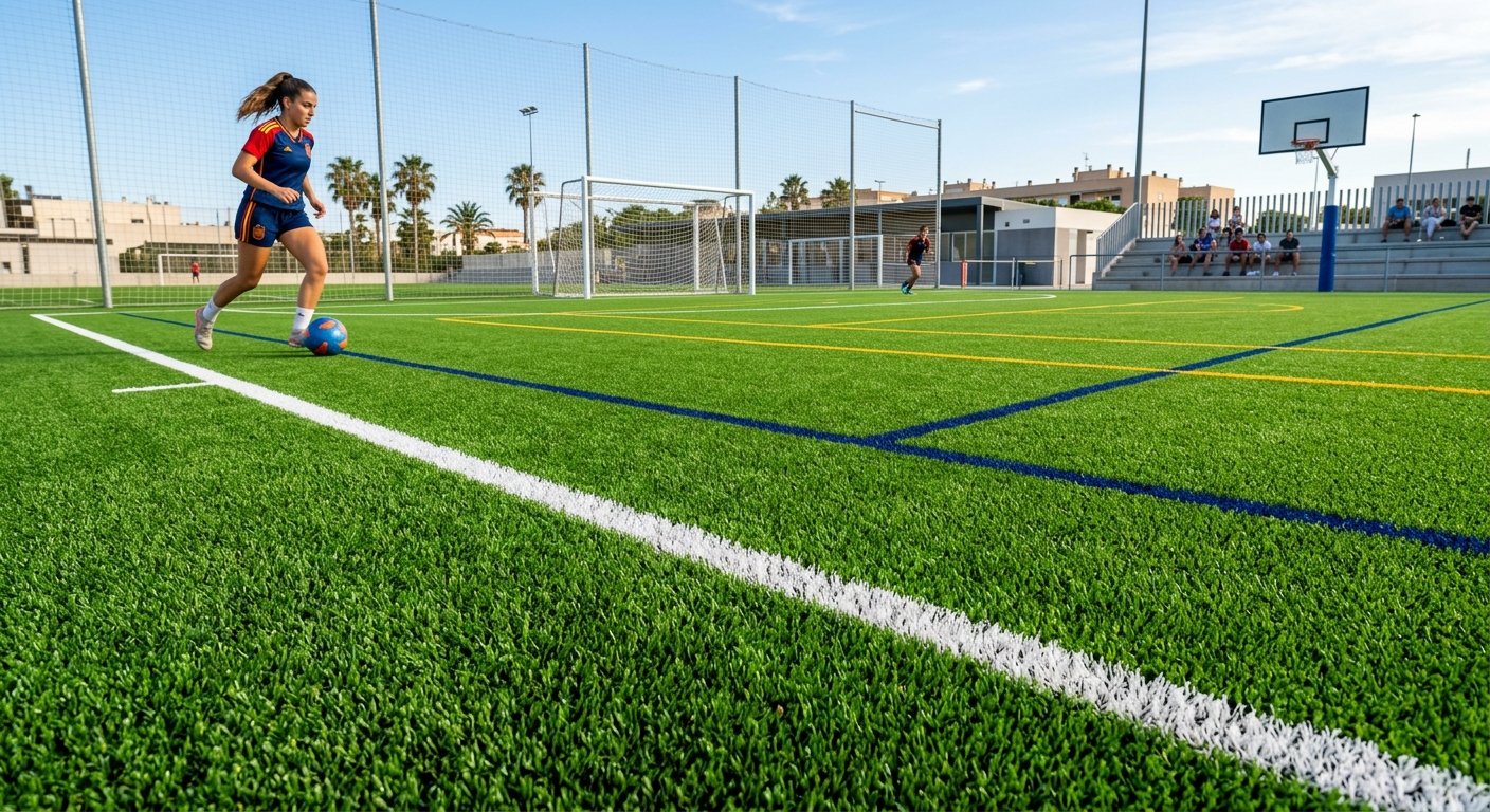 Juegos infantiles y equipamiento para cancha sintetica fabricados bajo norma EN 1176 en México - Playout Kids