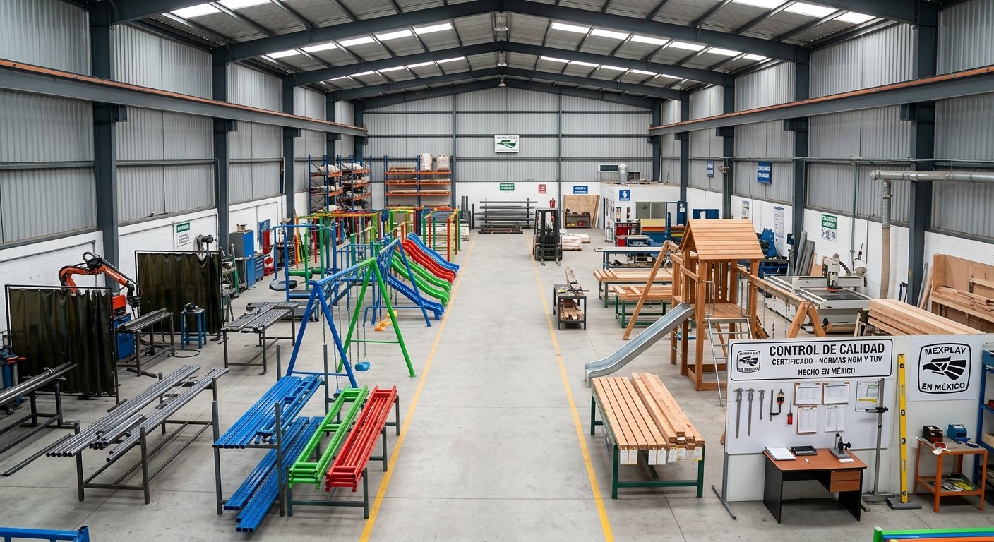 Juegos infantiles y equipamiento para certificaciones proveedor juegos infantiles fabricados bajo norma EN 1176 en México - Playout Kids